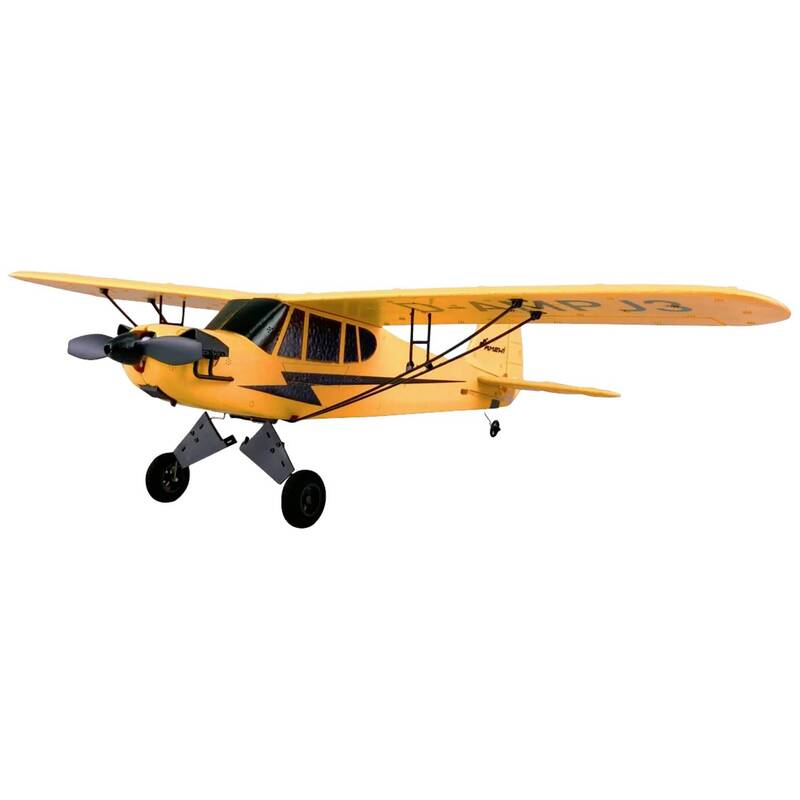 Amewi RC Modellflugzeug Piper J-3 CUP Gelb Schwarz 505mm Flugmodell RtF Spaß - 4260677953535