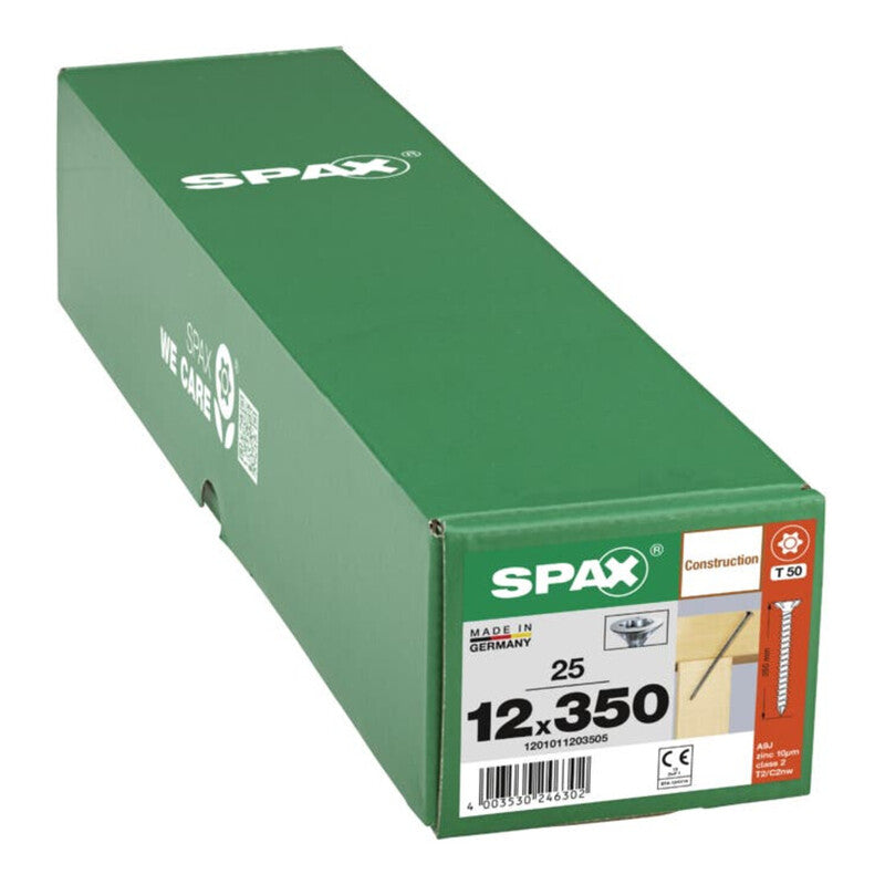 SPAX Schraube Seko-T 12mm x 350mm WIROX Stahl 25 Stück Handwerksbedarf - 4003530246302
