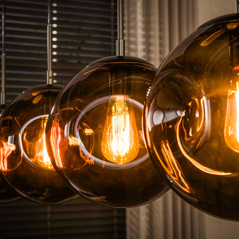 Hängeleuchte Stellar LED Pendelleuchte dimmbar 4-flammig braun 130cm E27 IP20 - 8713244174575
