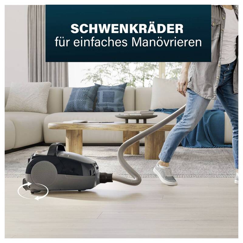 Princess Staubsauger Bodenstaubsauger 800W HEPA Staubbeutel schwarz 4l 9m - 8711387998386