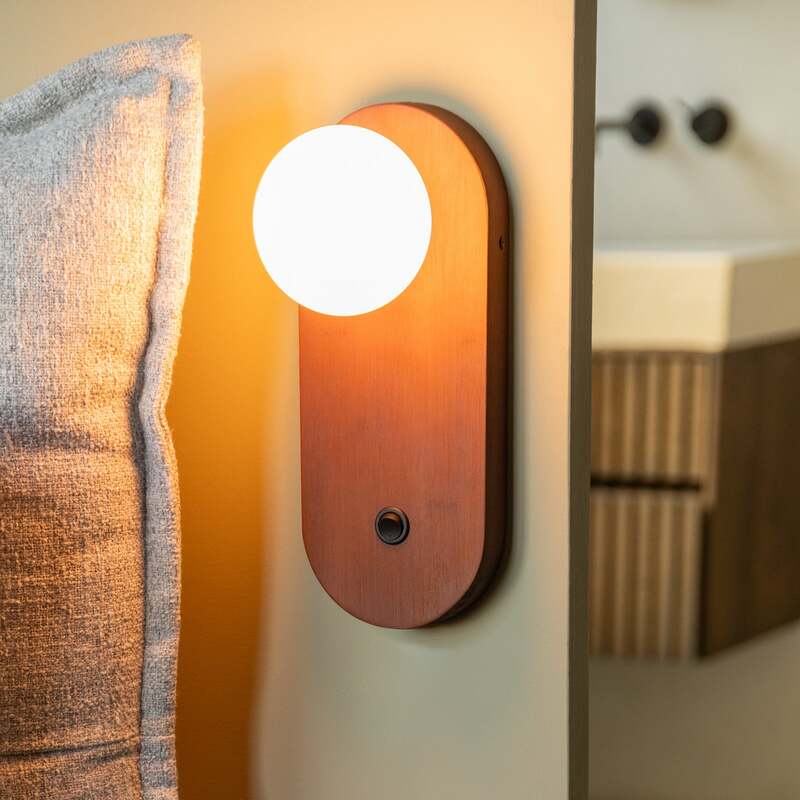GOOD & MOJO Wandlampe Java LED Lampe Leuchte Wandleuchte dimmbar braun 75x20cm - 8716248100014