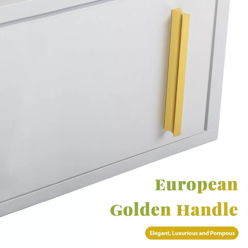 Moderne Wand-Nachttische 2er Set mit Schubladen und Stauraum in Weiß 33x42,5cm - 6974062899367