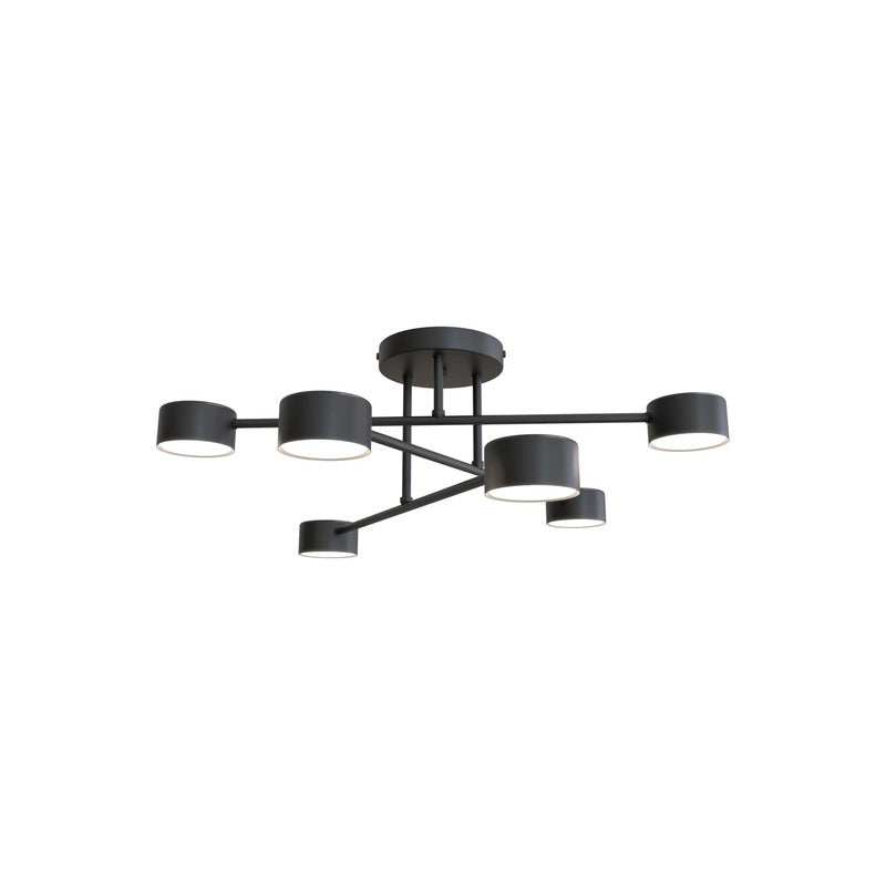 EMIBIG Deckenleuchte Lampe Modus 6 Schwarz GX53 Stahl sechsflammig Länge 60 cm - 10032361
