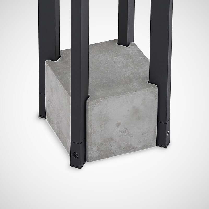 Lucande Wegeleuchte Kalisa LED Gartenleuchte dimmbar grau 70cm IP44 Aluminium - 4251911703351