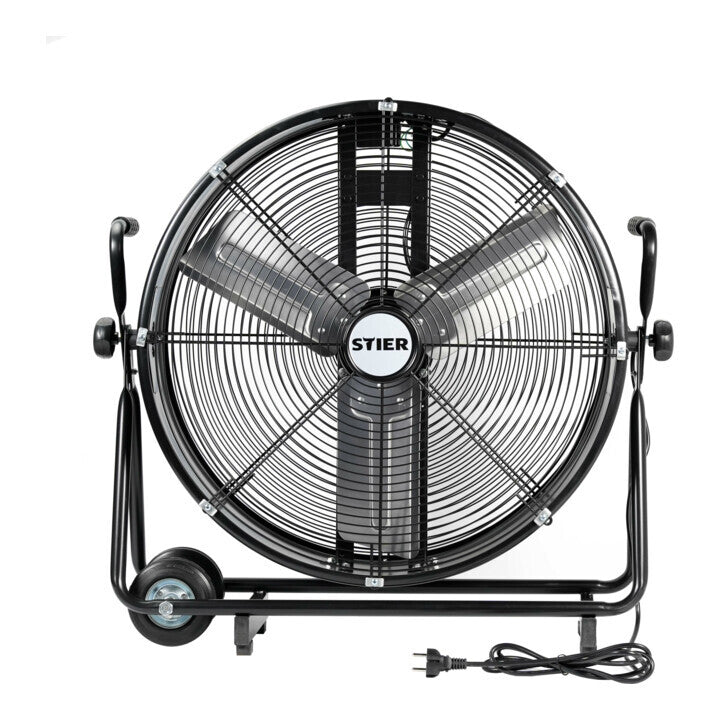STIER Trommelventilator fahrbar 330W Ø600mm Heizlüfter Ventilator IP44 mobil - 4251709618126
