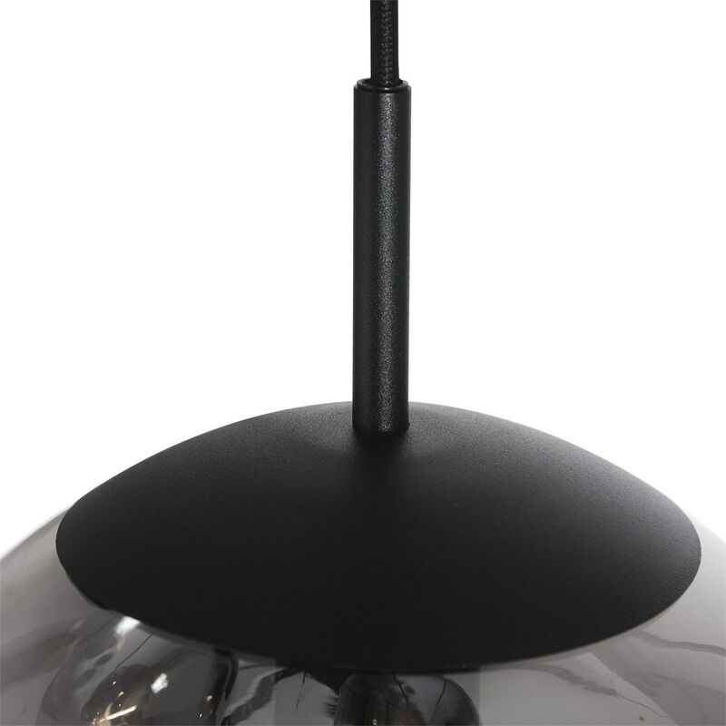 Steinhauer Bollique Pendelleuchte Hängeleuchte Designerlampe Rauchglas schwarz - 8712746133363