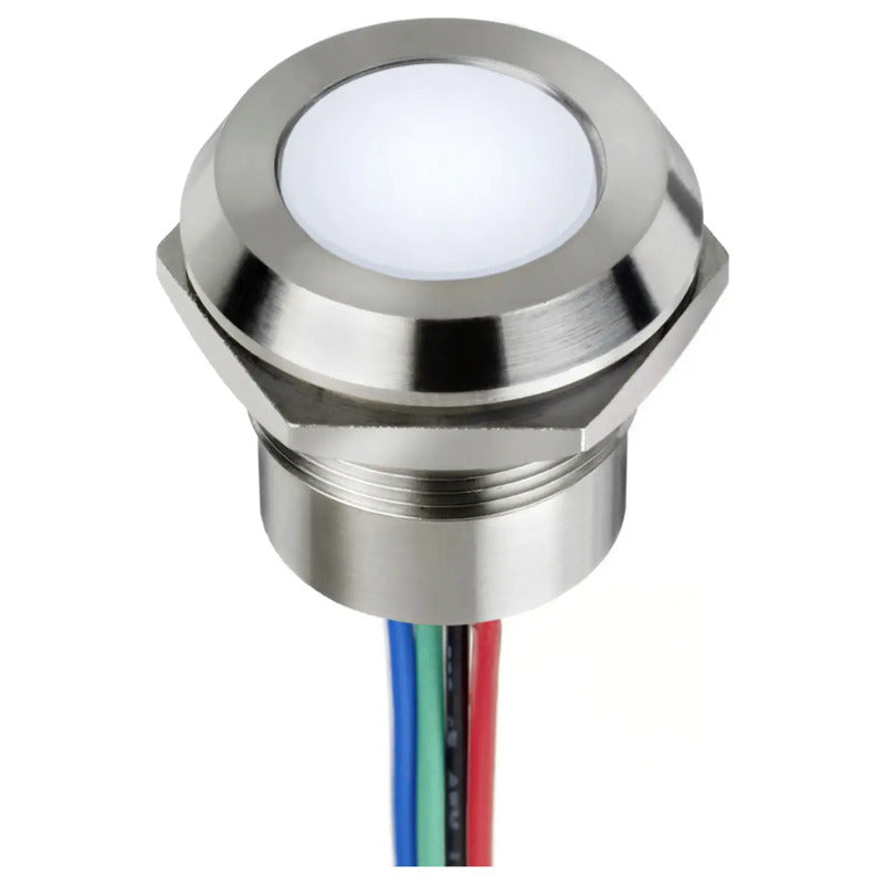 APEM LED Indikator 22mm Lötöse weiß 24V Signallicht Anzeige Lampe für Elektronik - 2050011661422