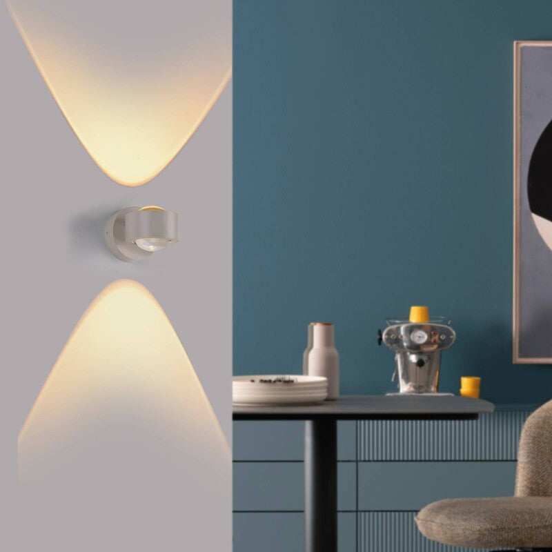 Schöner Wohnen Wandleuchte Chia LED Wandlampe warmweiß 3000K sandfarben 93x125mm - 4043689016791