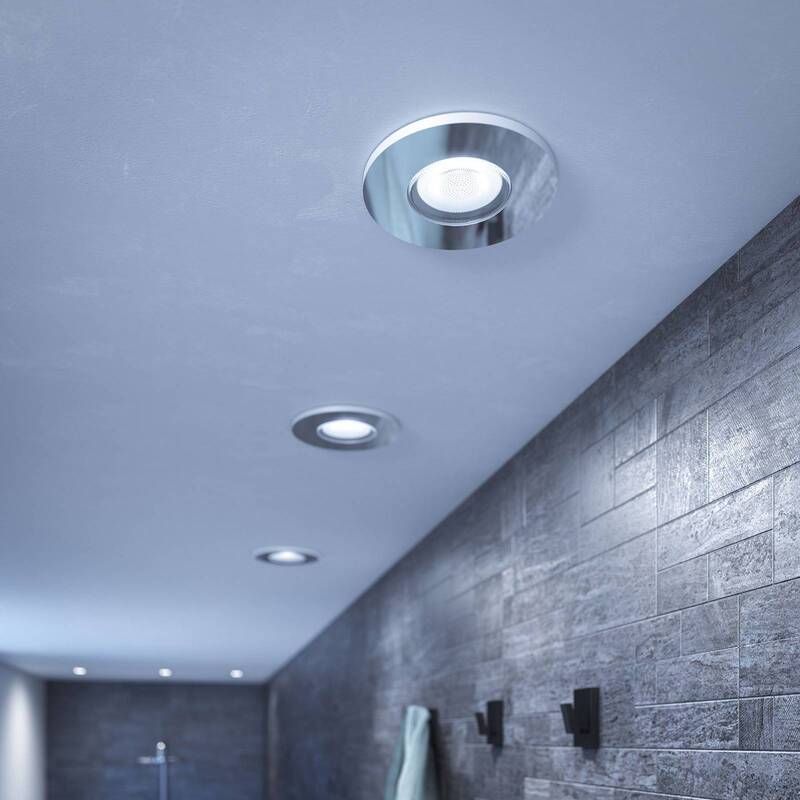 Philips Hue Einbauleuchte Downlight LED Aluminium IP44 mit Dimmschalter 3er-Set - 8719514340817