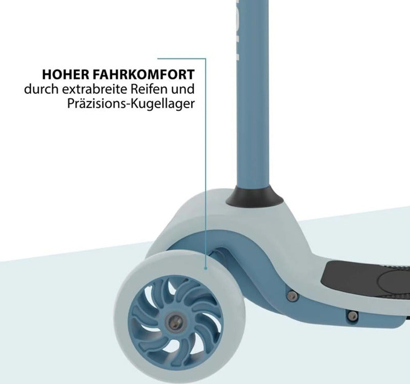 HUDORA Tri-Scooter Roller Kinderfahrzeug Kinderroller blue Klappmechanismus - 4005998858981