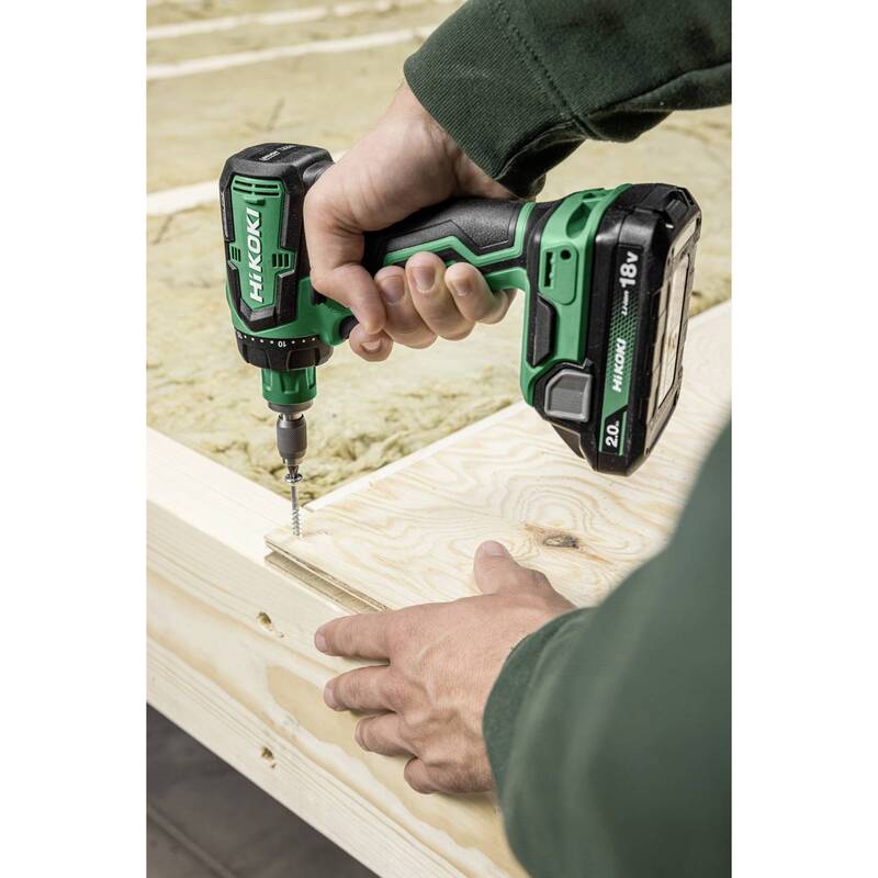 HiKOKI Akku-Bohrschrauber DS18DDQWRZ 18V 2.0Ah Li-Ion 2 Akkus Ladegerät Koffer - 4966376411696