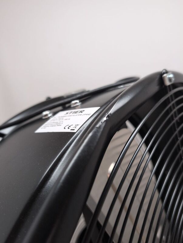 STIER Trommelventilator fahrbar 330W Ø600mm Heizlüfter Ventilator IP44 mobil - 4251709618126