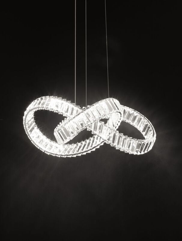 Nova Luce Pendelleuchte Hängeleuchte CONCETO LED Chrom dimmbar 60 cm SIEHE TEXT - 5212017440174