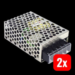 2x B-Ware Mean Well DC/DC-Wandler SD-15B-12 12V 15W 1 Ausgang Schraubklemme 1000V 79x51mm