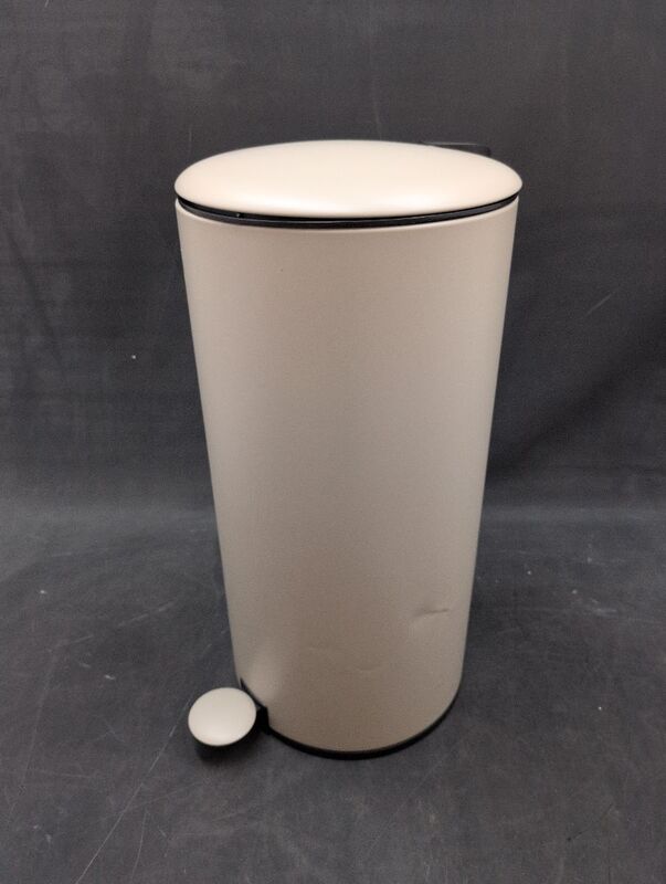 hjh OFFICE Mülleimer 30L Treteimer Softclose CLEAN Step 2 Metall Beige - 4064323107378