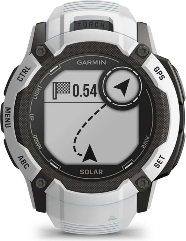 Garmin Uhr Smartwatch Sportuhr Instinct 2X Solar 50mm Weiß GPS Bluetooth Onesize - 0753759319366