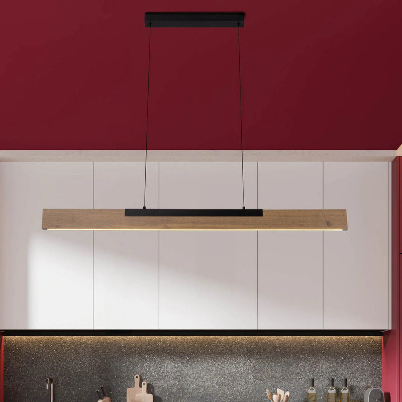 Näve Hängeleuchte Pendelleuchte LED Wilma Holz schwarz dimmbar 122 cm - 4003222894088