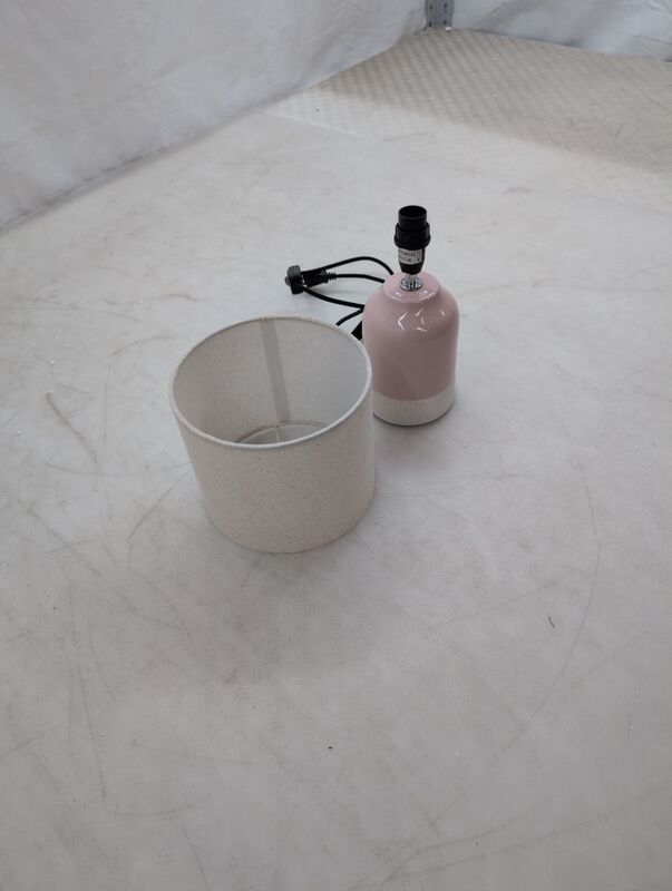 Pauleen Tischleuchte Sandy Glow Lampe Leuchte creme rosa Textil Keramik 33cm - 4000870483237