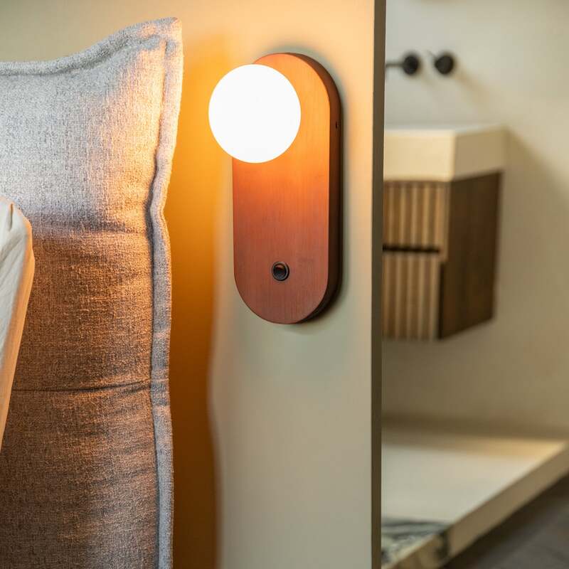 GOOD & MOJO Wandlampe Java LED Lampe Leuchte Wandleuchte dimmbar braun 75x20cm - 8716248100014