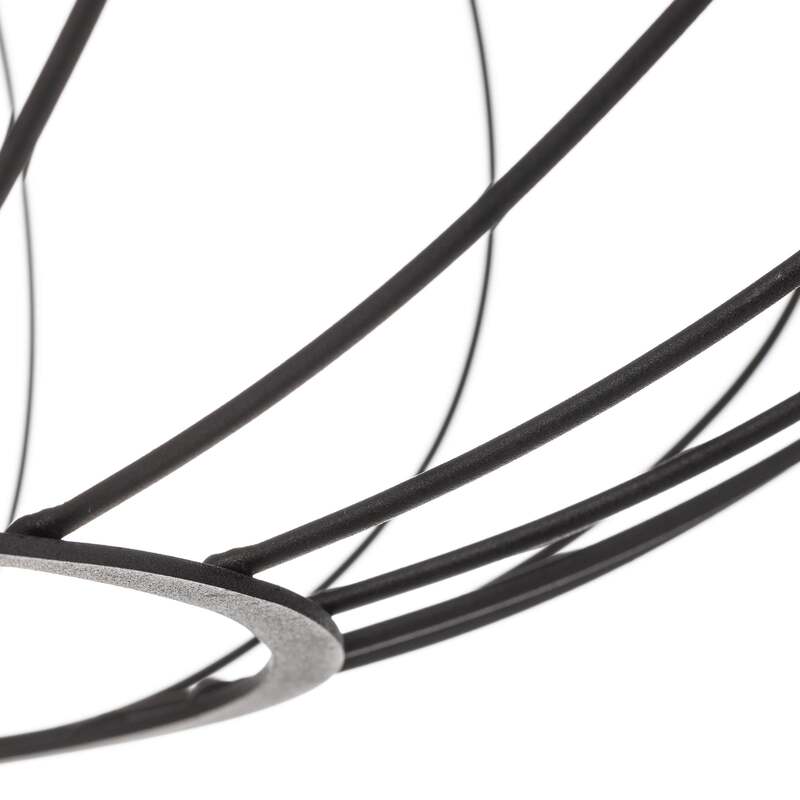 Euluna Deckenlampe Kronos Käfig schwarz drei Opalkugeln Deko-Deckenlampe E14 - 5902693744269