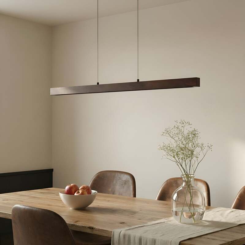 Lucande Pendelleuchte Hängelampe LED Nihalo walnuss dimmbar CCT höhenverstellbar - 4255830903120