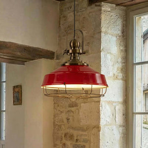 B-Ware ROYALTECH Hängeleuchte Astel LED Pendelleuchte Lampe dimmbar rot altmessing 43cm