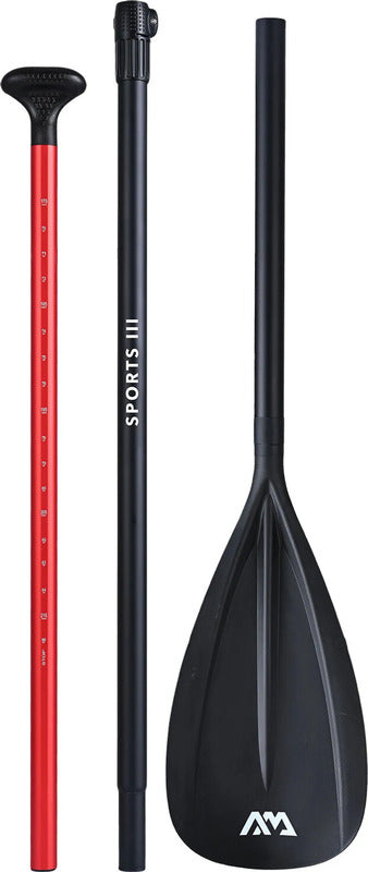 Aqua Marina Stehpaddel Sports 3 Paddel schwarz rot Aluminium verstellbar - 6954521639222