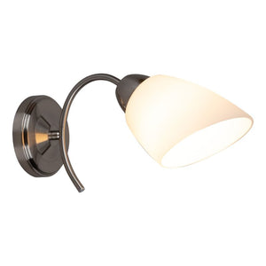 B-Ware Euluna Wandleuchte Varietta Mit Glasschirm Nickel Wandleuchte Deko Leuchte Lampe