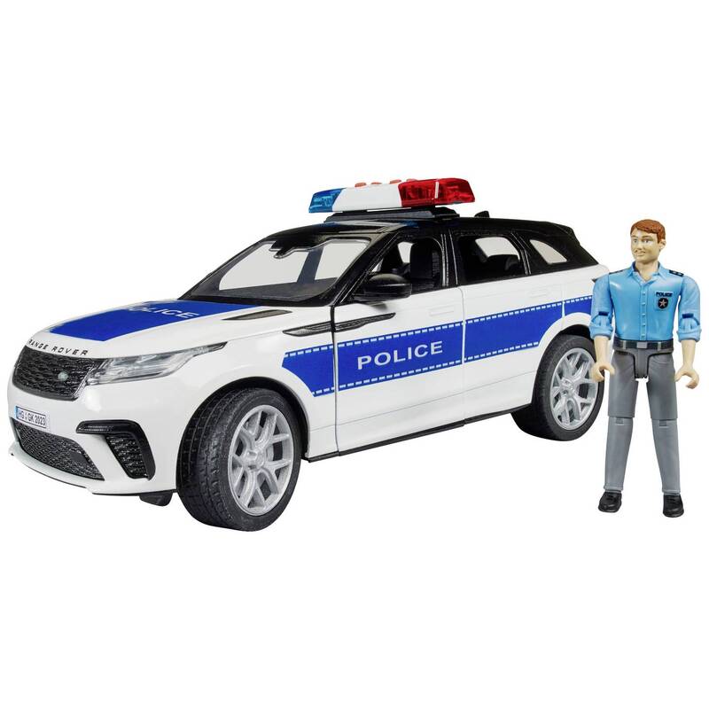 Bruder PKW Modell Einsatzfahrzeug Modell Velar Polizei Fertigmodell Rover - 4001702028909