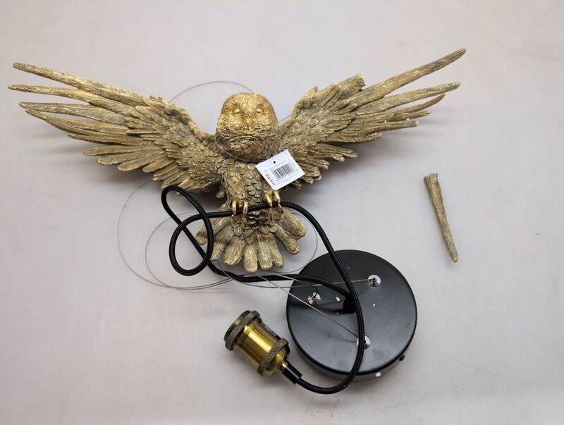 KARE Hängeleuchte Eulenfigur Hängelampe LED Pendelleuchte dimmbar gold schwarz - 4025621522928