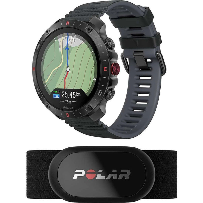 Polar Grit X2 Pro HR GPS Uhr + H10 Sensor schwarz S/M/L Multisport Bundle - 0725882065137