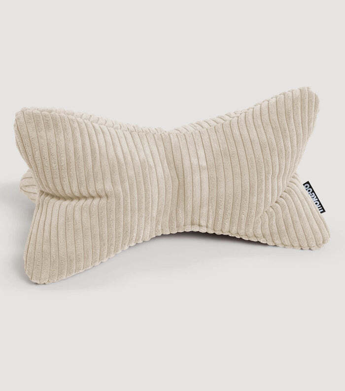 mokebo Nackenkissen Der Leseknochen Nackenstützkissen Cordstoff Lesekissen Beige - 4262436127089