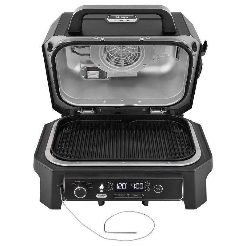 Ninja Woodfire Pro XL Elektrogrill Schwarz Edelstahl 1700W mit Thermometer - 0622356281058