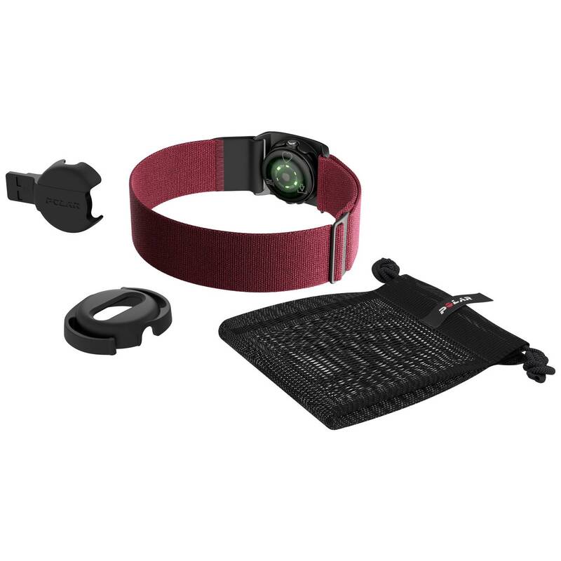Polar Verity Sense OHR Pulsuhr Fitness Tracker Smartwatch dunkelrot S-L Größe - 0725882065021