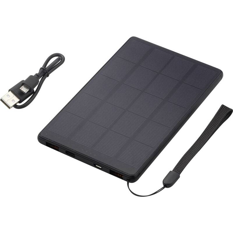 Voltcraft Solar Powerbank 10000 mAh Akku Ladegerät USB PD schwarz LiPo 2xUSB - 4064161151175