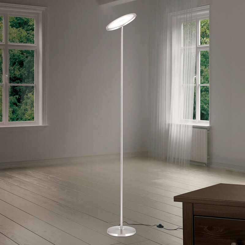 Oscar Deckenfluter Stehlampe LED dimmbar Kopf justierbar nickel matt SIEHE TEXT - 9003090266630