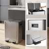 hjh OFFICE Mülleimer Clean 10 Eisen pulverbeschichtet Abfallbehälter grau 10L - 4064323130604