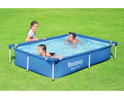 Bestway Aufstellpool Framepool Steel Pro 221x150cm Gartenpool blau 1200l - 4306517616199