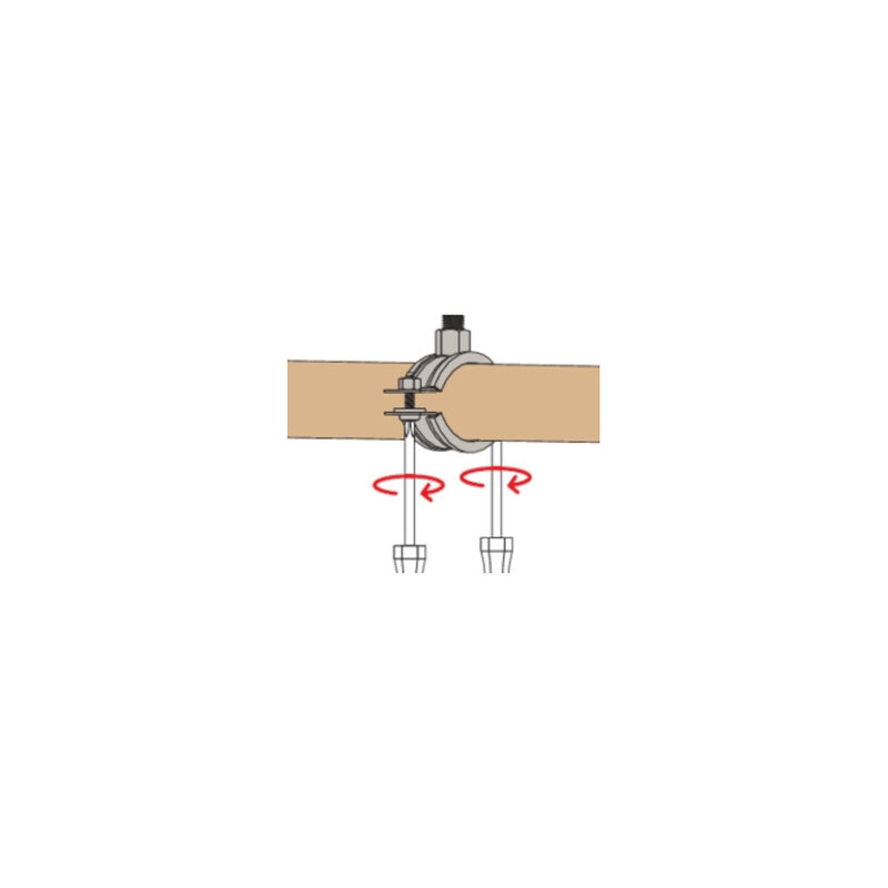 Fischer Massivrohrschelle FRSM 4 Zoll M10/M12 Befestigung Stahl hoch - 4048962413519