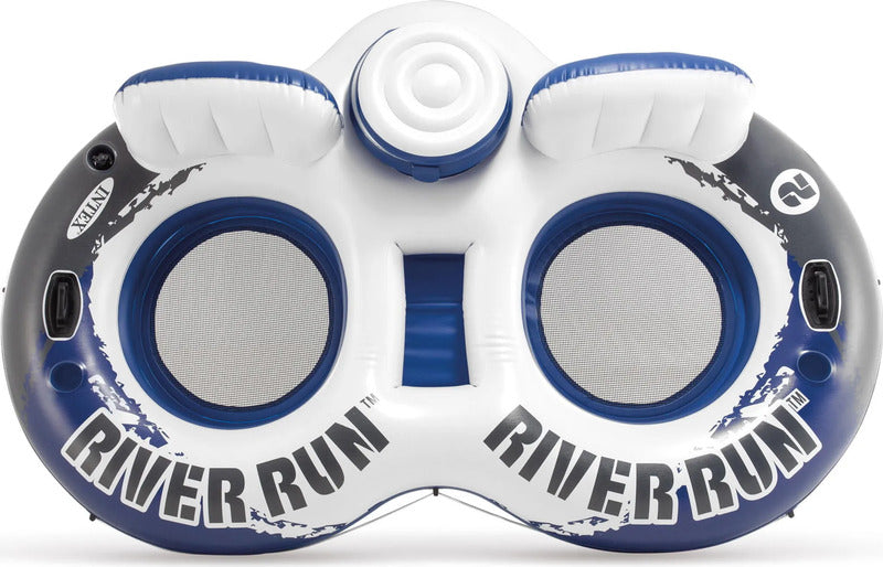 Intex Wasserreifen River Run II Schwimmring aufblasbar für 2 Personen mit Kühler - 6941057458373