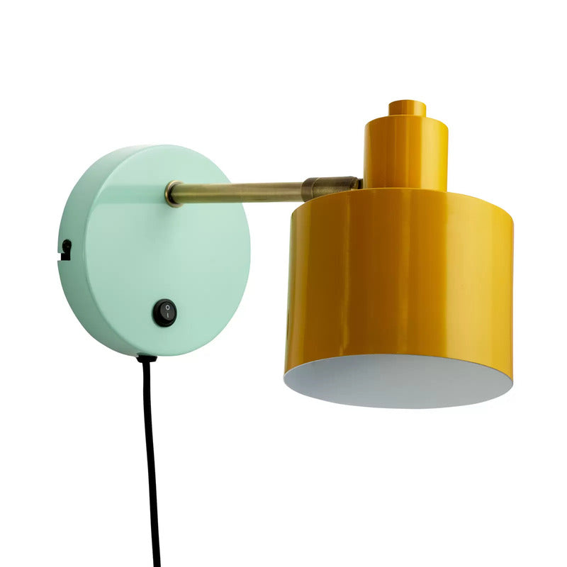 Dyberg Larsen Ocean Wandlampe curry messing türkis Wandleuchte Leuchte Lampe E14 - 10019519