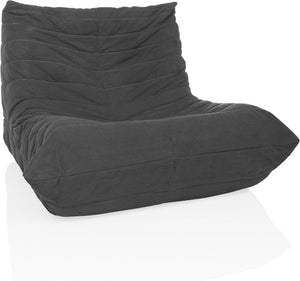 B-Ware hjh LIVING Sitzsack Bodensofa SITZOLO Dunkelgrau 100x90x72 cm tragbar bequem