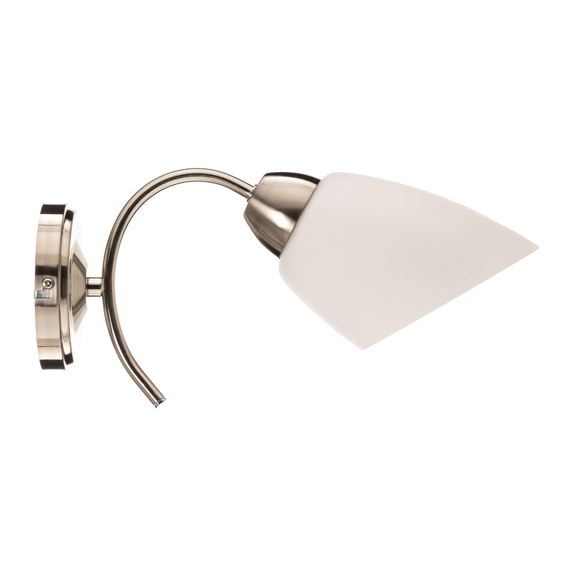 Euluna Wandleuchte Varietta mit Glasschirm nickel Wandleuchte Deko-Leuchte Lampe - 5903839985928