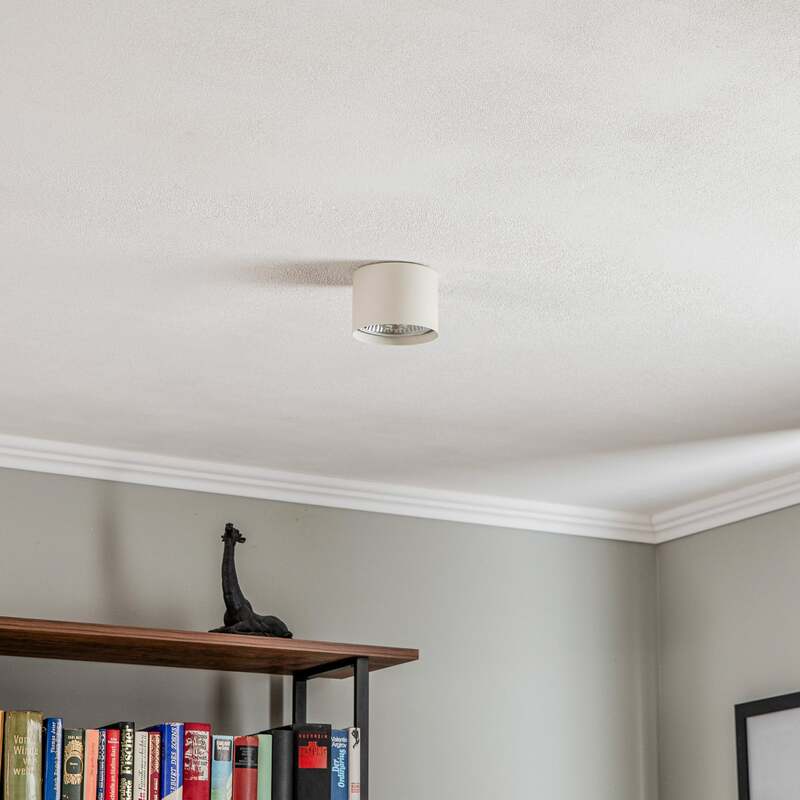 Deckenstrahler Chloe starr beige 1x15W LED dimmbar GU10 Made in Europe - 5902553234886