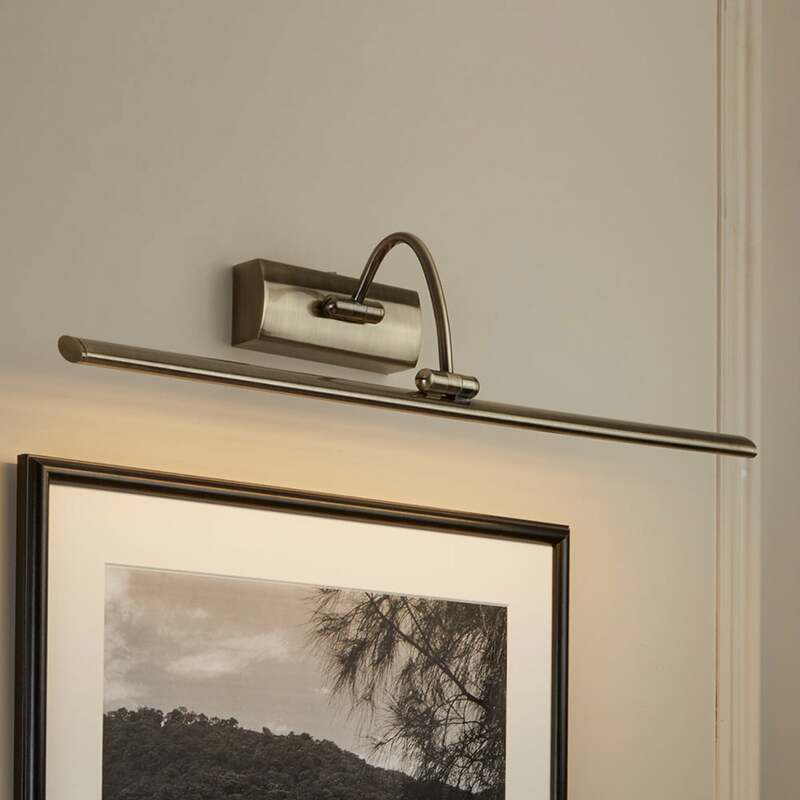 Searchlight LED Bilderleuchte Head Wandleuchte warmweiß 64cm altmessing Lampe - 5053423021805