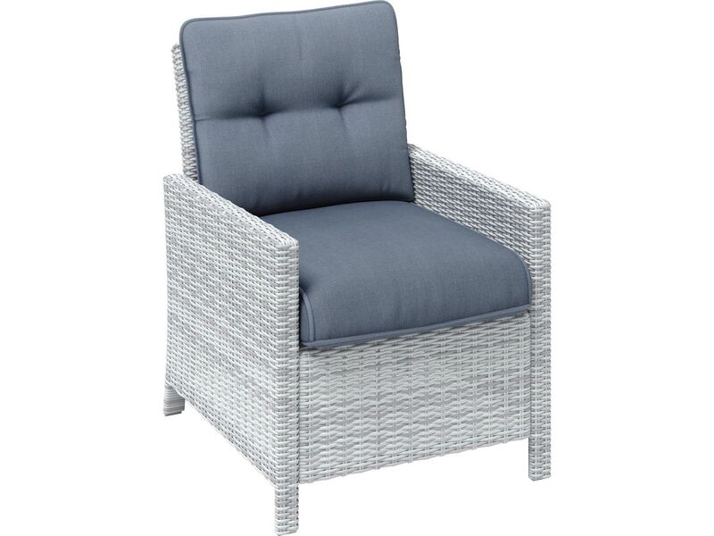 Loungegruppe Luciara 6-teilig Gartenmöbel Stahl Polyrattan Hellgrau-Anthrazit - 4007875112629