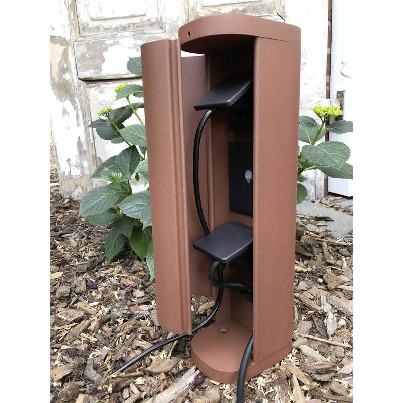 BOLD Volo Gartensteckdose WLAN 2fach Rost Aluminium 3680W App steuerbar - 4260663519493