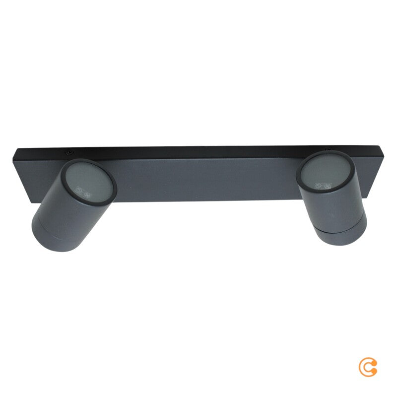 Paulmann Deckenleuchte Strahler Zyli 2 Spots dimmbar GU10 LED matt schwarz IP44 - 4000870667750