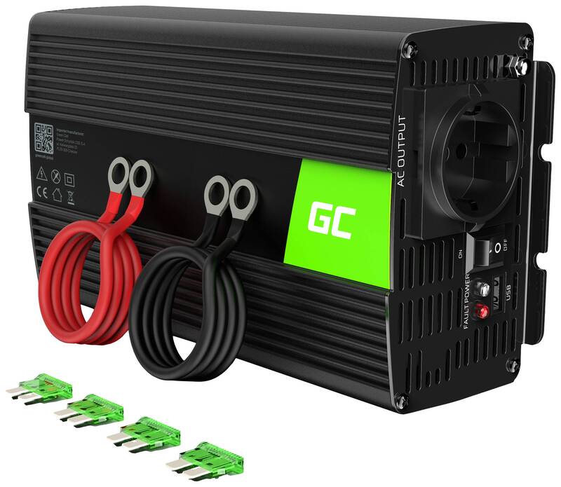 Green Cell Wechselrichter INV08 1000 W 12 V - 230 V Spannungswandler Umwandler - 5902719427879