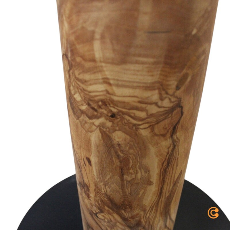 LeuchtNatur Stehlampe Standlampe Gracia Olivesche Fuß Schwarz Furnier Holz - 4260460819215